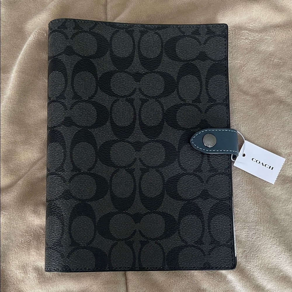Coach Black Signature Notebook